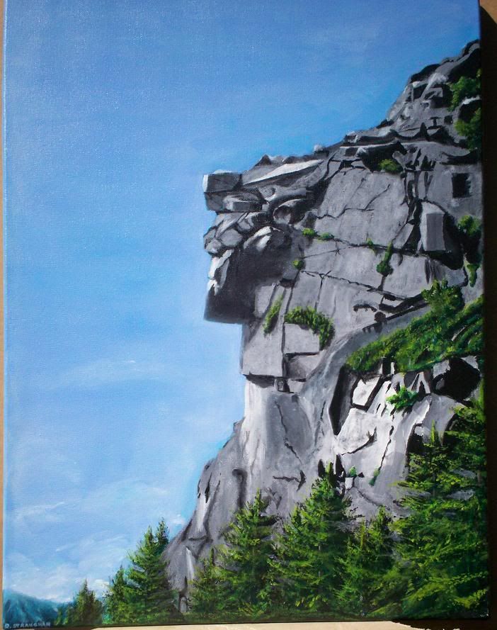 painting of the Old Man of the Mountain