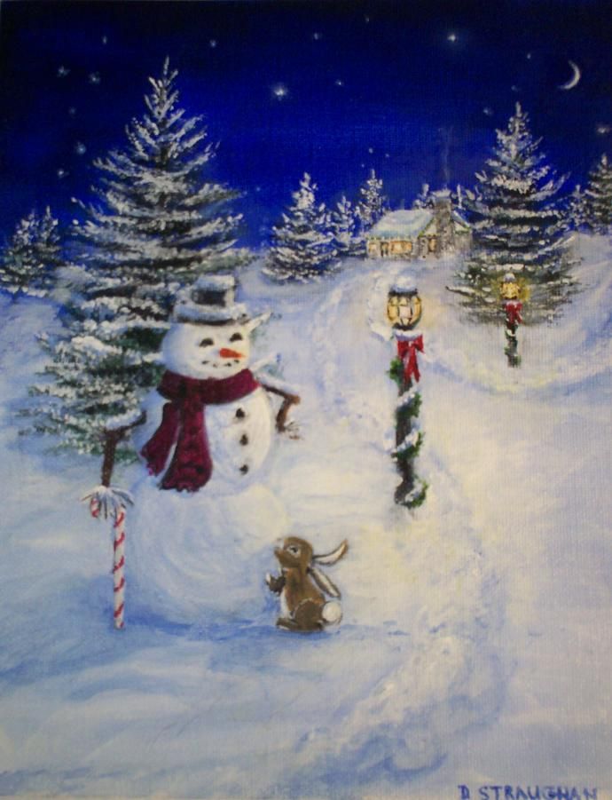 Snowman/Rabbit Pinting