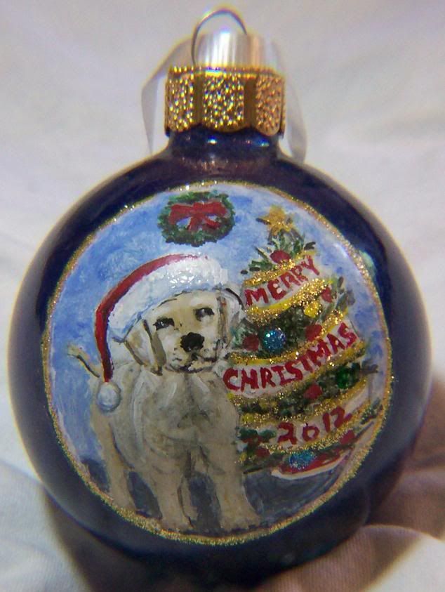 yellow lab Christmas ornament
