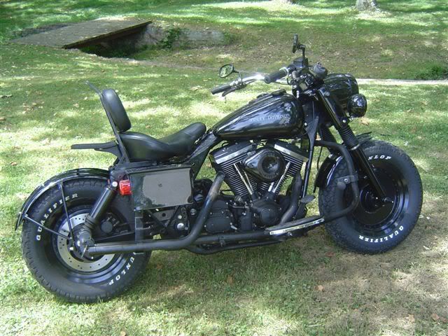 This is a look at my rat rod Harley that used to be a Road Glide turned Mad 