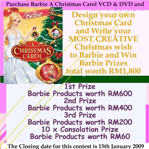 HVN Barbie Christmas Carol - Christmas Card Design & Dedication Contest - eMenang