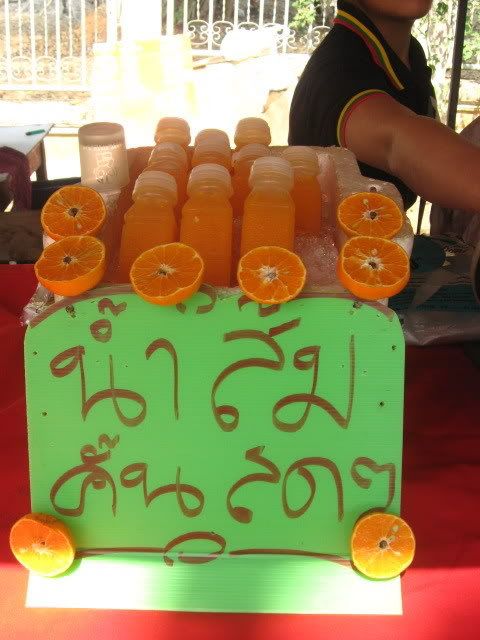 selling fresh squeezed orange juice
