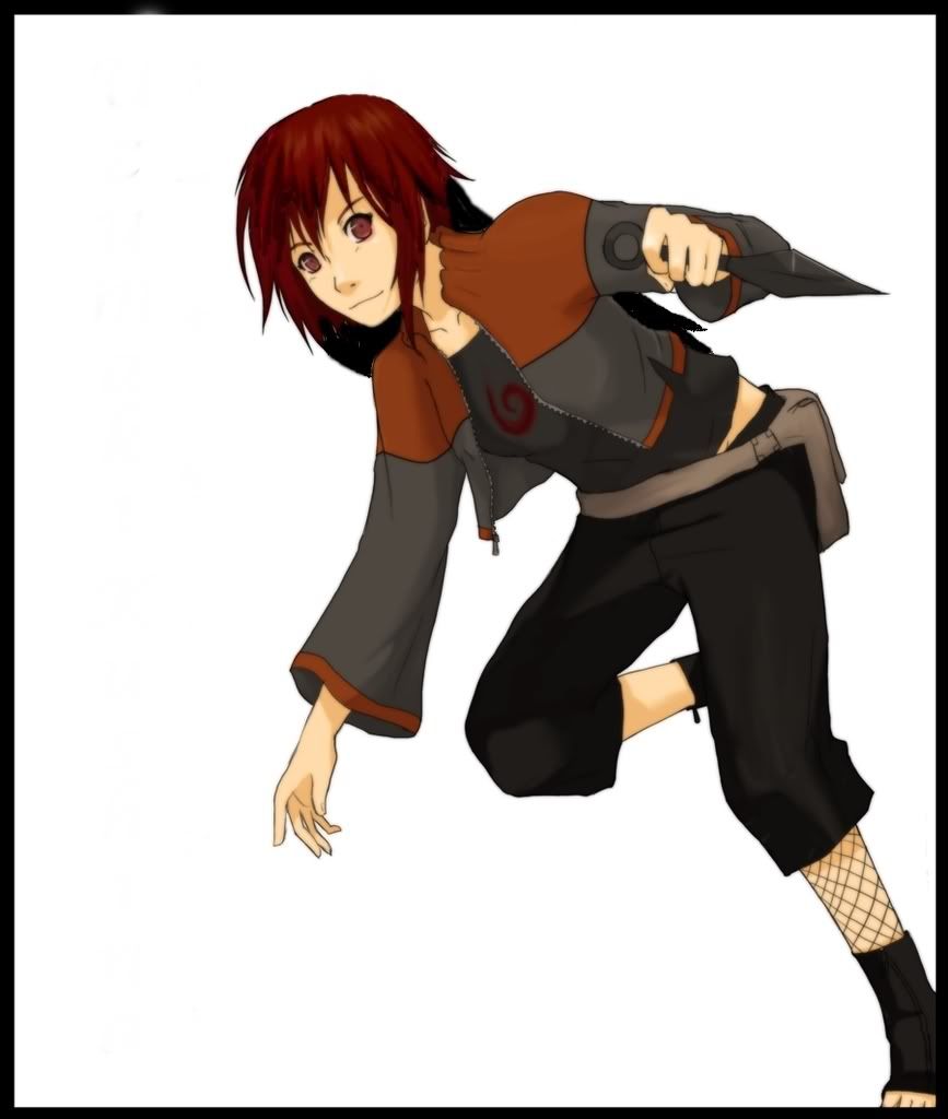 Anime Girl Red Hair Brown Eyes Kunoichi Photo by ...