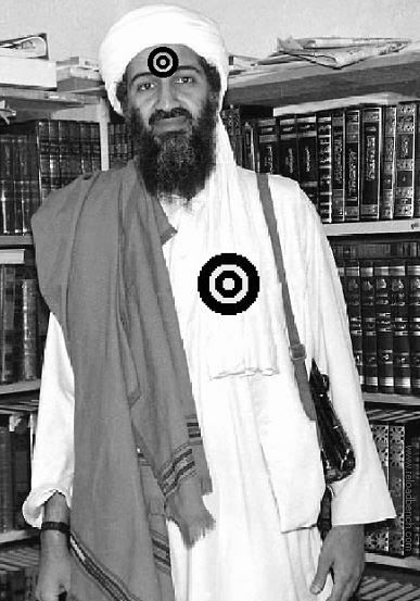 bin laden gun bin laden face. osama in laden vs saddam