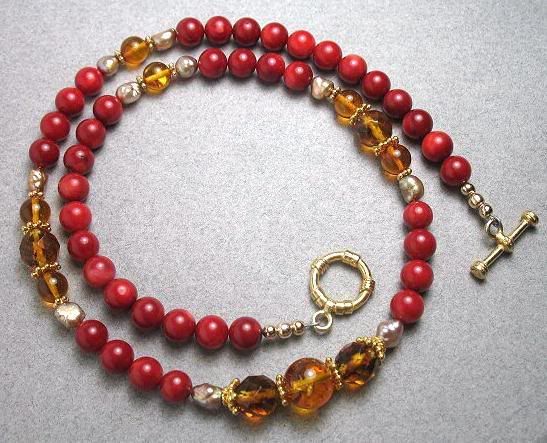 amber coral nacklace2