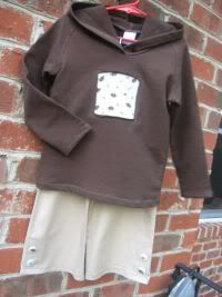 Hedgie Hoodie and Long Shorts, Size 4