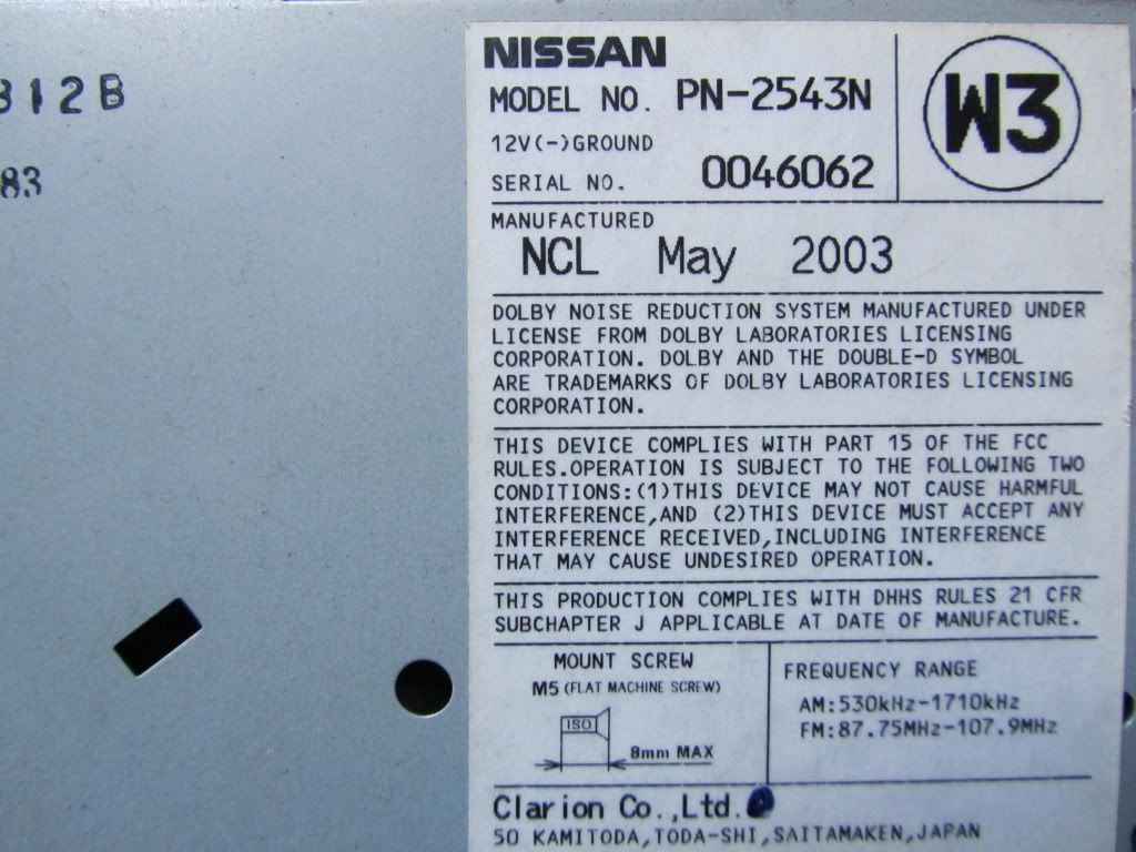 2003 Nissan pathfinder factory radio #9