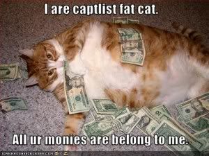 Fat Cat with Money