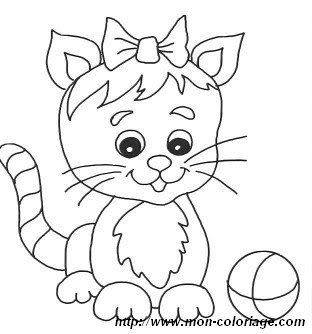Planse de colorat cu pisici, pisoi si pisicute - Animale - Desene de 