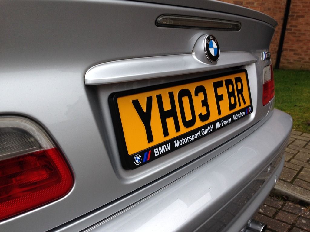 Just fitted my pressed number plates and "M" surround The M3cutters