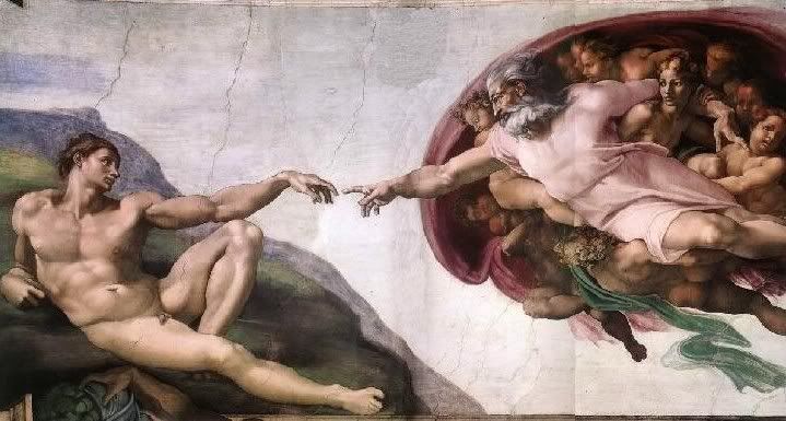 "God and Man" by Michaelangelo