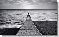 Man Looking To The Sea, Brighton, UK