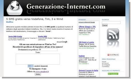 5 SMS Gratis verso Vodafone, Tim, Wind e 3