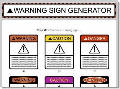 Warning Sign Generator