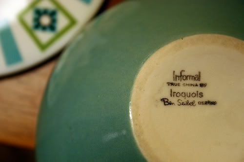 vintage back of candy dish