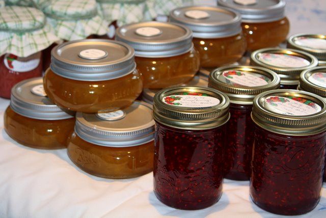 lots of homemade jam