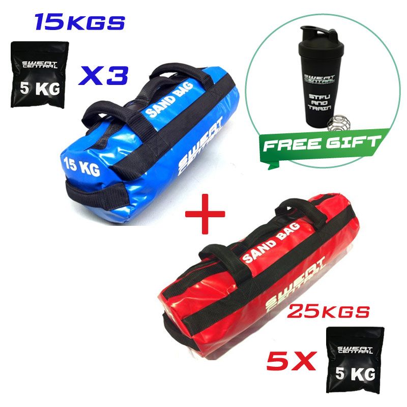15kg 25kg Crossfit Sandbag Power Sand Bag Strength Training Fitness Kettlebell eBay