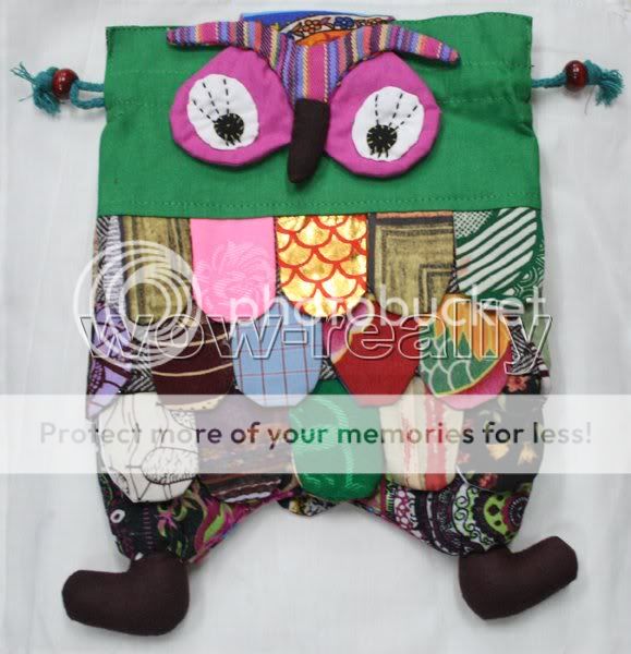 Unique Handmade OWL Patchwork Shoulder Bag #2749  