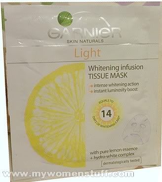 Garnier skin naturals tissue mask