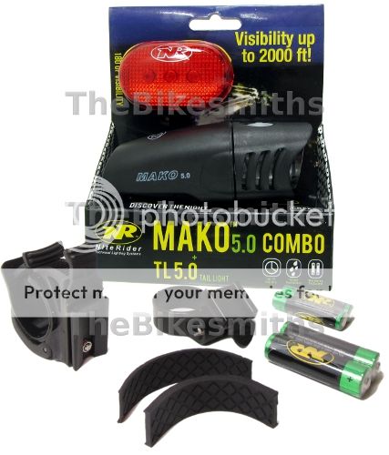 NiteRider Mako 5 0 TL 5 0 LED Combo Bike Front Rear Head Tail Light Set