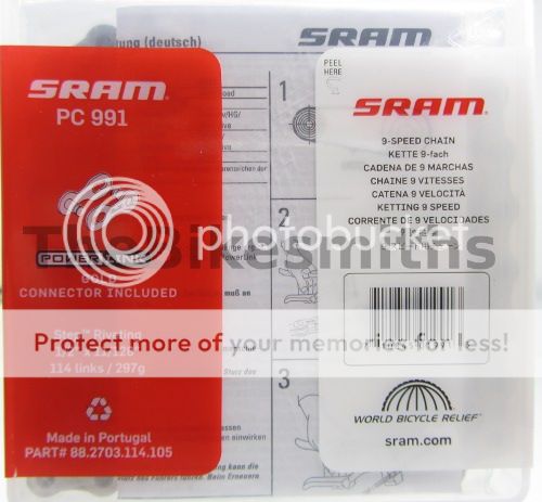 SRAM PC 991 9 SPEED BIKE CHAIN POWERLINK 4 SHIMANO MTB 710845019913 