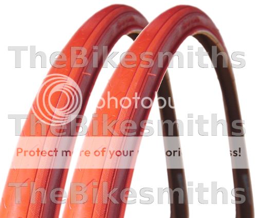   x1 1/4 RED Road Bike Tires Track Fixed Gear Bicycle Pair Tyre 27 Inch