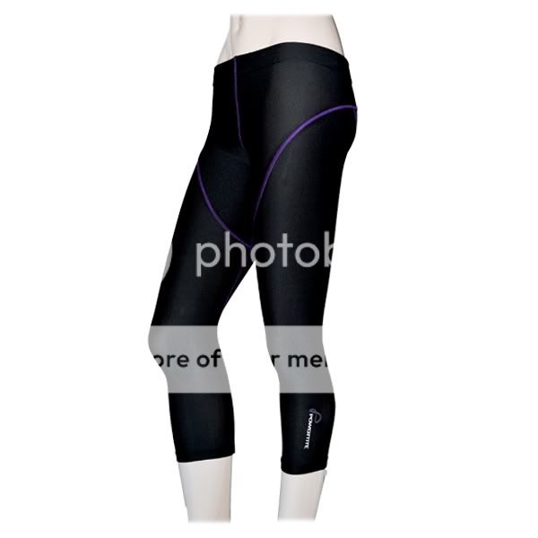 POWERTITE WOMENS COMPRESSION TIGHTS 3/4 SPORT SKINS  