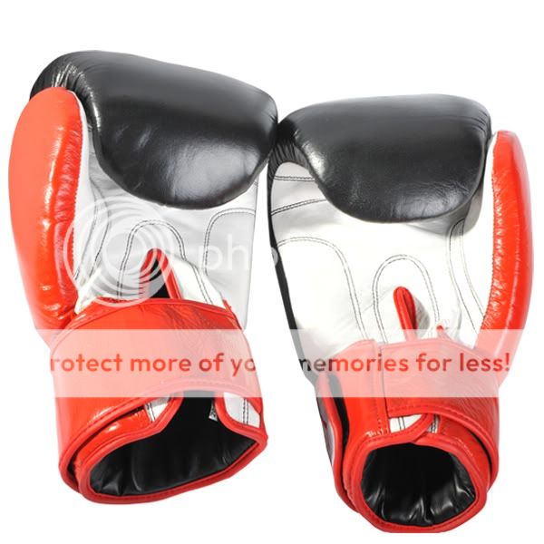 18Oz REAL LEATHER BOXING PUNCHING BAG TRAINING GLOVES  